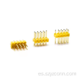 Conector de clavija de 2,0 mm, fila doble, recto, amarillo